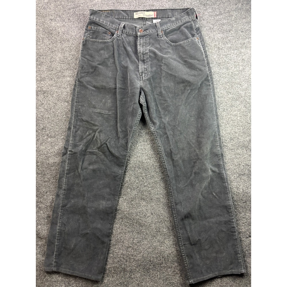 Vintage Levi's 559 Relaxed Straight Corduroy Pants Mens 36x34 Gray Cords 1234